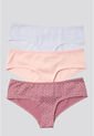 Cachetero Paq X3 Mujer Rosa/Blanco/Estampado FI 96589 de Formas Intimas