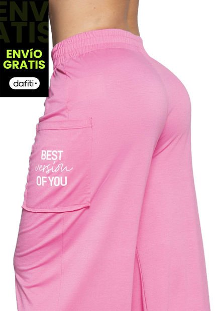 Pantalón Sudadera Mujer Rosa FI 3624