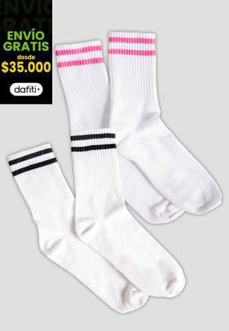 Medias Paq X2 Mujer Blanco Fi 104342 Formas Intimas