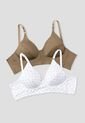 Brasier Paq X2 Mujer Estampado-Chocolate Fi 33565 de Formas Intimas