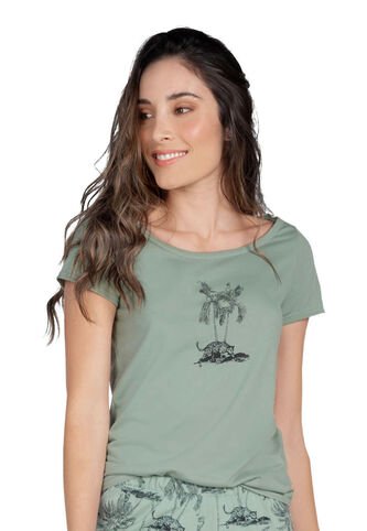 Camiseta Mujer Verde Oliva Fi 95985 Formas Intimas