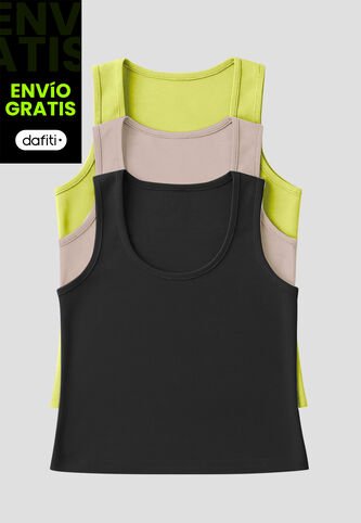 Camiseta Paq X3 Mujer Multicolor Fi 33603 Formas Intimas