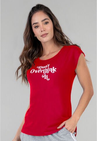 Camiseta Mujer Rojo Fi 92714 Formas Intimas