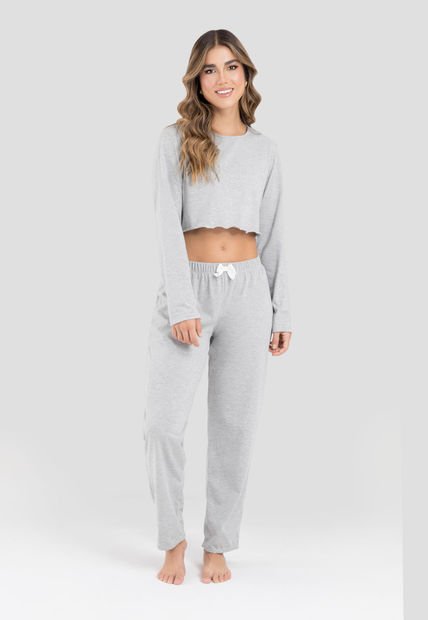 Pijama Mujer Gris Jaspe Fi 103944