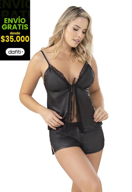 Pijama Mujer Negro Fi 100621