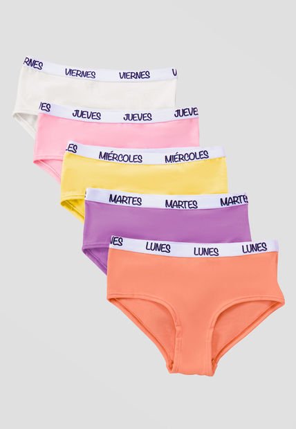 Cachetero Paq X5 Infantil Femenino Multicolor FI 101130