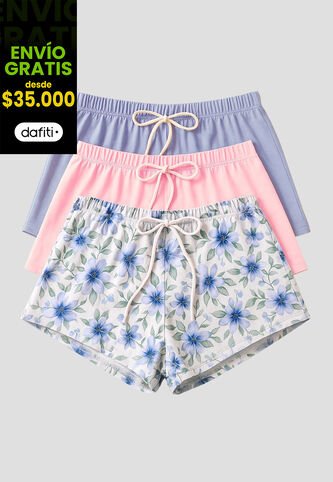 Short Paq X3 Mujer Multicolor Fi 111894 Formas Intimas