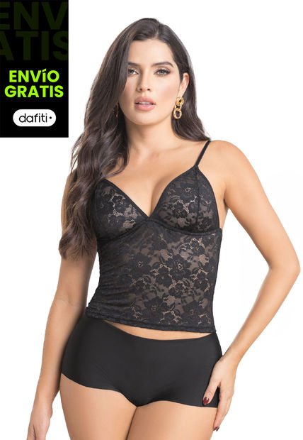 Pijama Mujer Negro Fi 2549