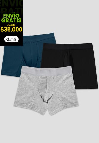 Bóxer Paq X3 Infantil Masculino Multicolor Fi 110007 Formas Intimas