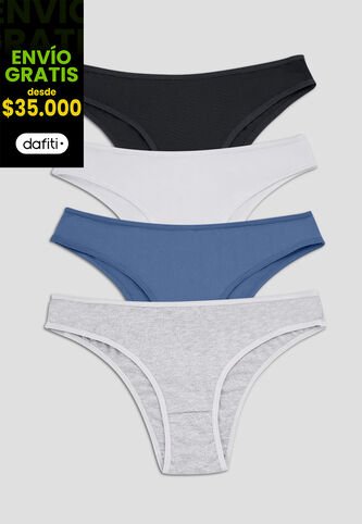 Tanga Paq X4 Mujer Multicolor Fi 110005 Formas Intimas