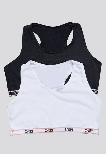 Top Paq X2 Infantil Negro/Blanco FI 87473