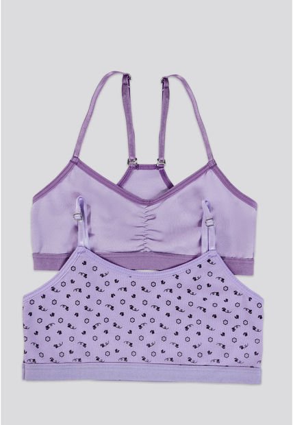 Top Paq X2 Infantil Lila Tech/Estampado FI 3849