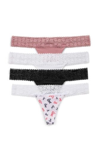 Brasilera Paq X4 Mujer Multicolor FI 1509 Formas Intimas