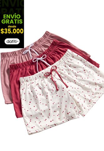 Short Paq X3 Mujer Multicolor Fi 32784 Formas Intimas