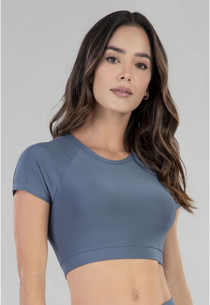 Crop Top Mujer Azul Acero FI 92901