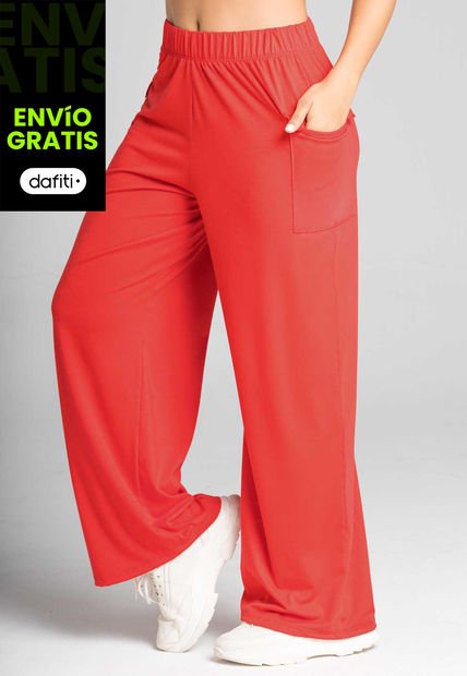 Pantalón Sudadera Mujer Rojo FI 7338