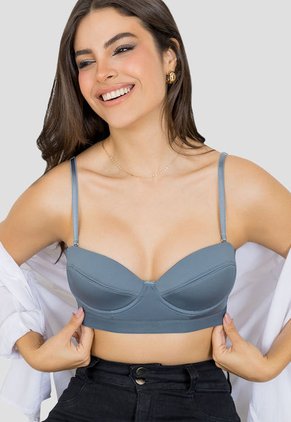 Bustier Mujer Azul Acero Fi 77664
