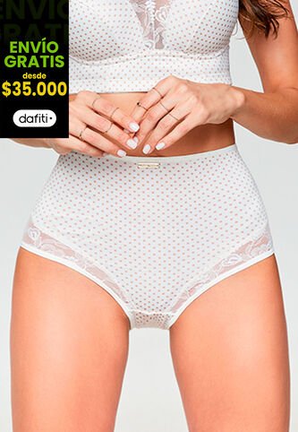 Panty Mujer Marfil Estampado FI 88162 Formas Intimas
