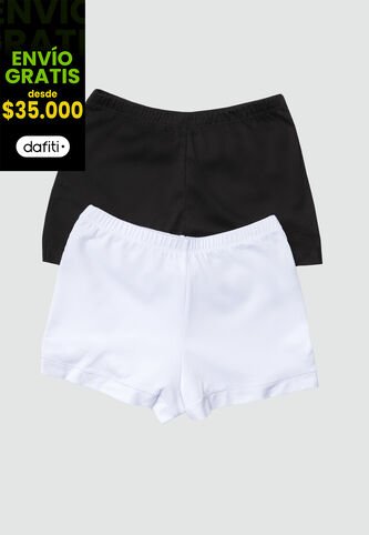 Cachetero Paq X2 Mujer Bicolor Blanco/Negro FI 96216 Formas Intimas