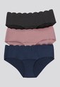 Cachetero Paq X3 Mujer Azul Navy/Rosa/Negro FI 91000 de Formas Intimas