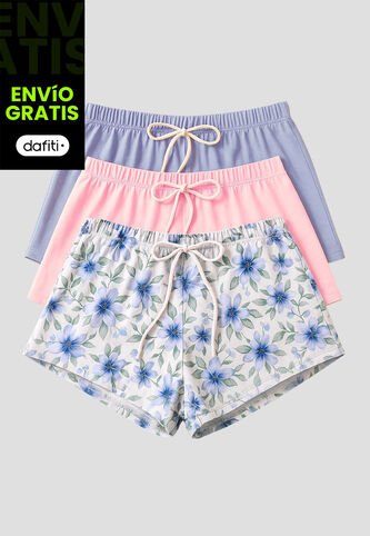 Short Paq X3 Mujer Multicolor Fi 111894 Formas Intimas