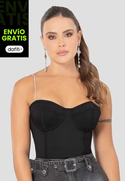 Corset Mujer Negro Fi 112853