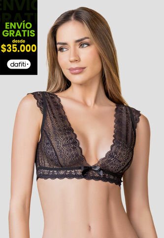 Bralette Mujer Negro FI 100828 Formas Intimas