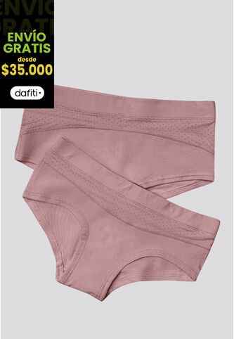 Cachetero Paq X2 Infantil Palo De Rosa Oscuro FI 7680 Formas Intimas