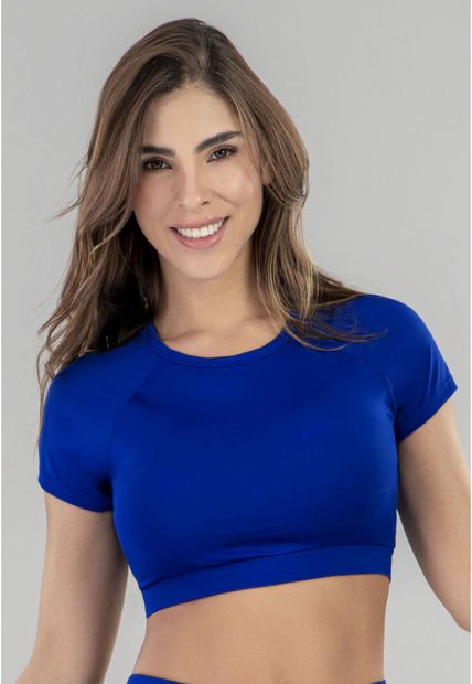 Crop Top Mujer Azul Rey FI 92901