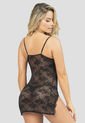 Baby Doll Vestido Mujer Negro Fi 103035 de Formas Intimas