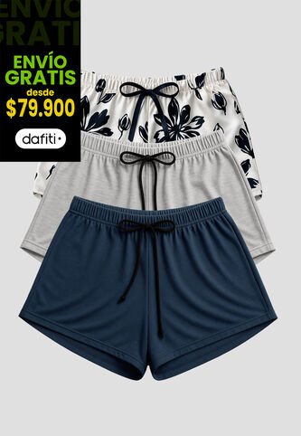 Short Paq X3 Mujer Multicolor Fi 112360 Formas Intimas