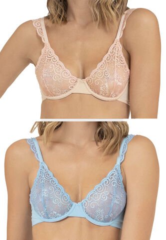 Bralette Paq X2 Mujer Multicolor Fi 32858 Formas Intimas