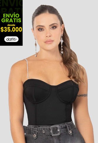 Corset Mujer Negro Fi 112853 Formas Intimas