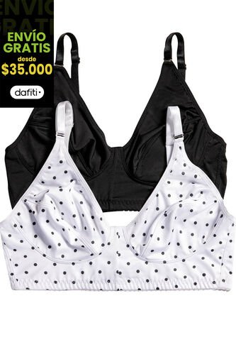 Brasier Paq X2 Mujer Multicolor FI 33565 Formas Intimas