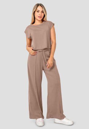 Conjunto Mujer Café Pardo Fi 8574