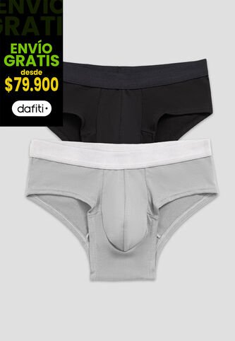 Brief Paq X2 Infantil Masculino Bicolor Fi 110009 Formas Intimas