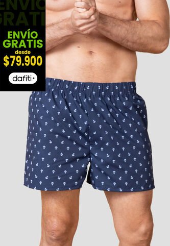 Bóxer Hombre Estampado Azul Profundo Fi 110767 Formas Intimas
