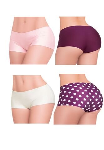 Cachetero Paq X4 Para Mujer Multicolor FI Formas Intimas