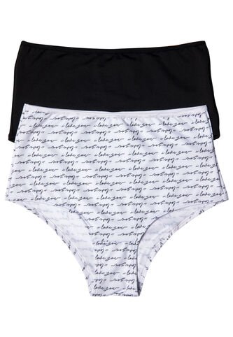 Cachetero Paq X2 Mujer Blanco-Negro FI 32778 Formas Intimas