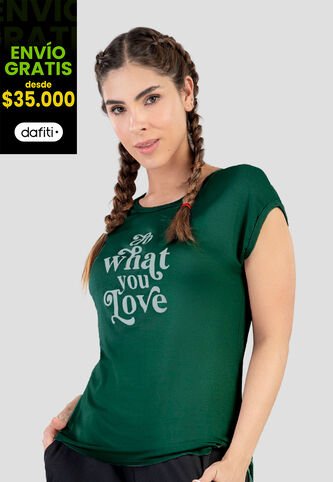 Camiseta Mujer Verde Botella Fi 92714 Formas Intimas