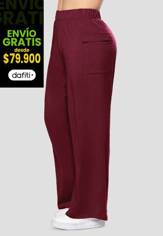 Pantalón Sudadera Mujer Vinotinto Fi 7338 Formas Intimas