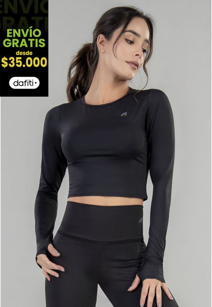 Crop Top Mujer Negro FI 7762