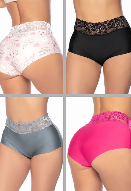 Cachetero Paq X4 Mujer Multicolor FI 7322