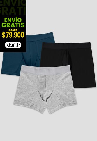 Bóxer Paq X3 Infantil Masculino Multicolor Fi 110007 Formas Intimas