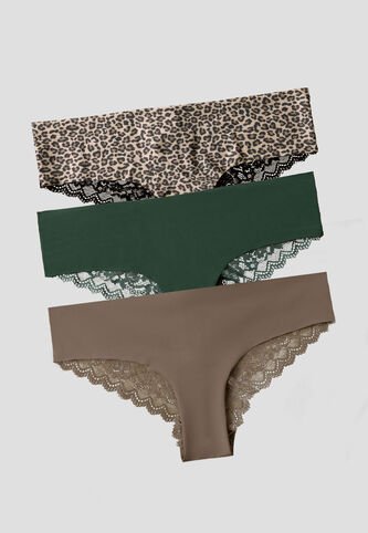 Cachetero Paq X3 Mujer Multicolor Fi 113945 Formas Intimas