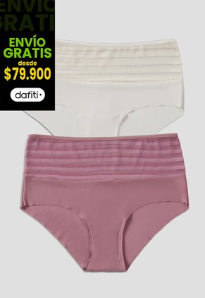 Cachetero Paq X2 Mujer Multicolor Fi 4588