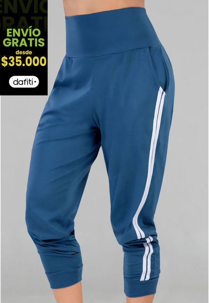 Pantalón Sudadera Mujer Azul Petroleo Oscuro FI 77685