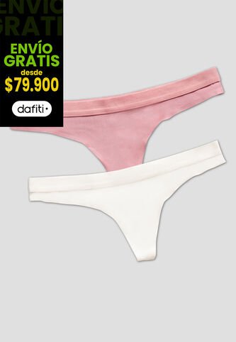 Brasilera Paq X2 Mujer Multicolor Fi 107102 Formas Intimas