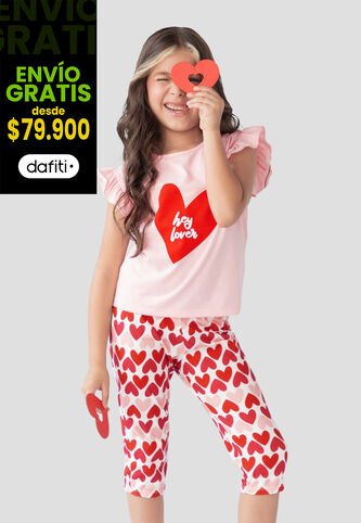 Pijama Infantil Femenino Multicolor Fi 106735 Formas Intimas
