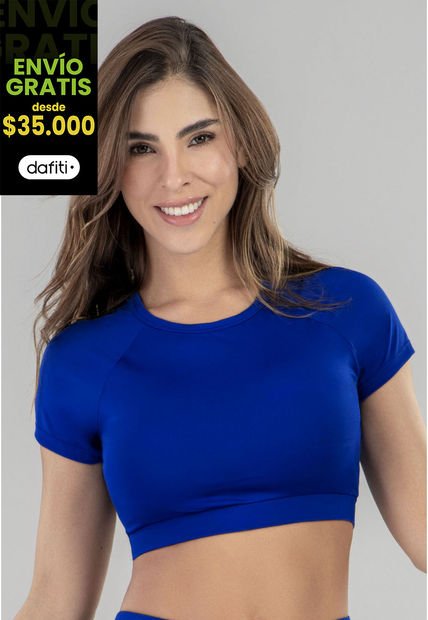 Crop Top Mujer Azul Rey FI 92901